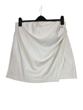 Wilfred faux leather  White Draped Mini Skirt